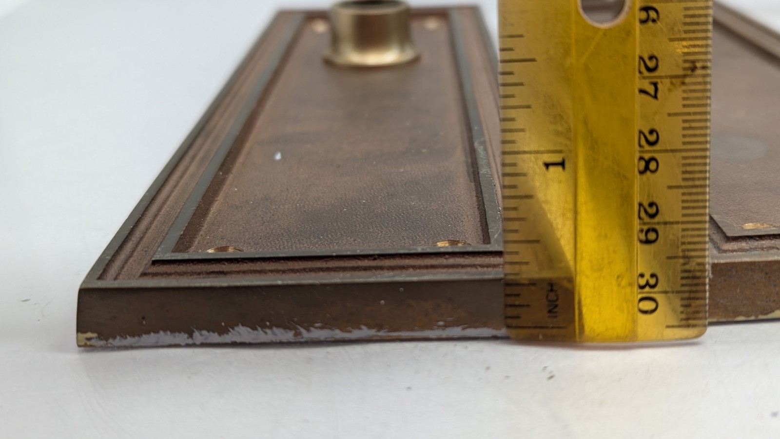 Heavy Brass 1920s Art Deco Corbin Set Door Knobs, Plates, Mortise MORE AVAILABLE