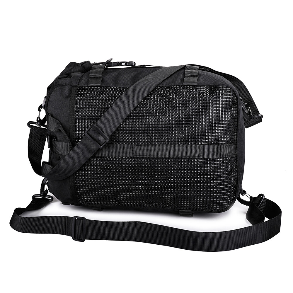Multi-function Motorcycle Rear Seat Bag PU Coating Riding Storage Backpack 20L