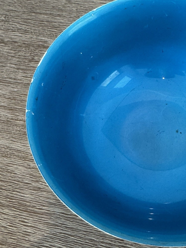 Reed & Barton 1120 Silver Plated Bowl Blue Interior 6 Inch