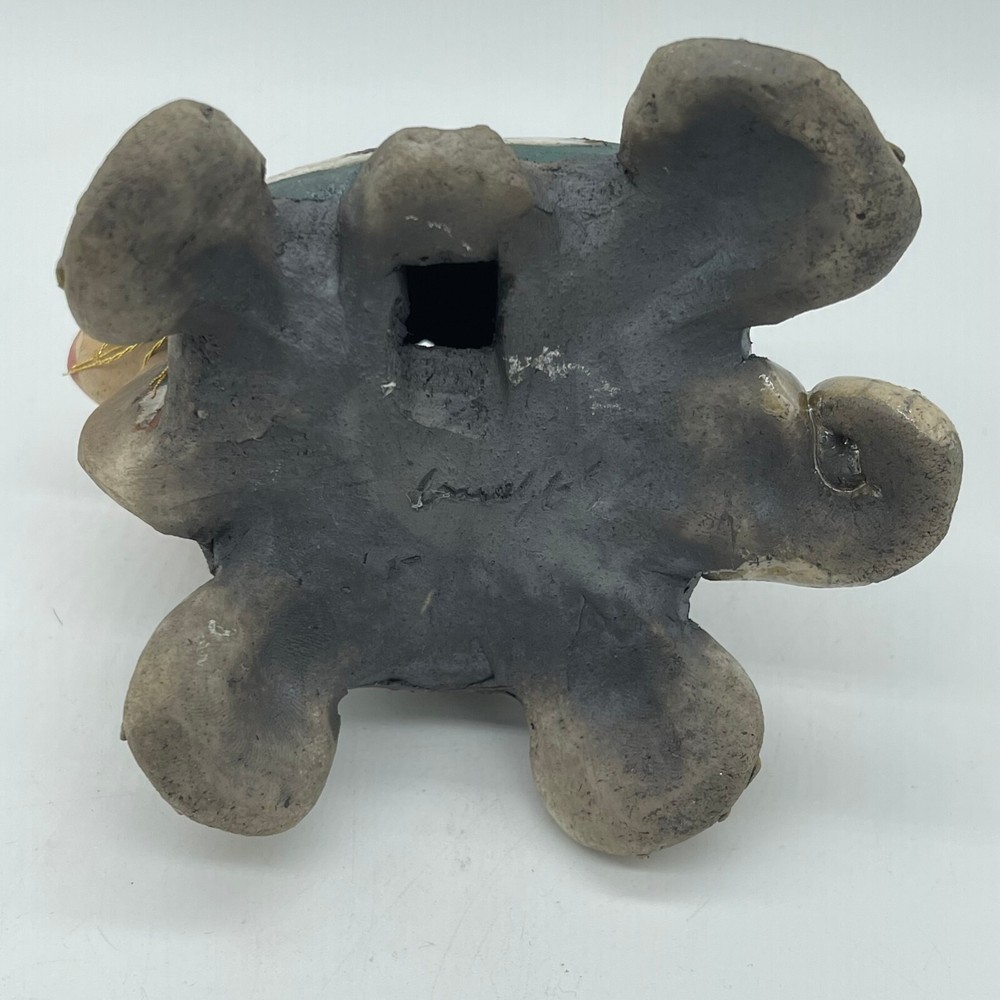 Turtle Ceramic Abstract Sculpture Figurine Statue Signed