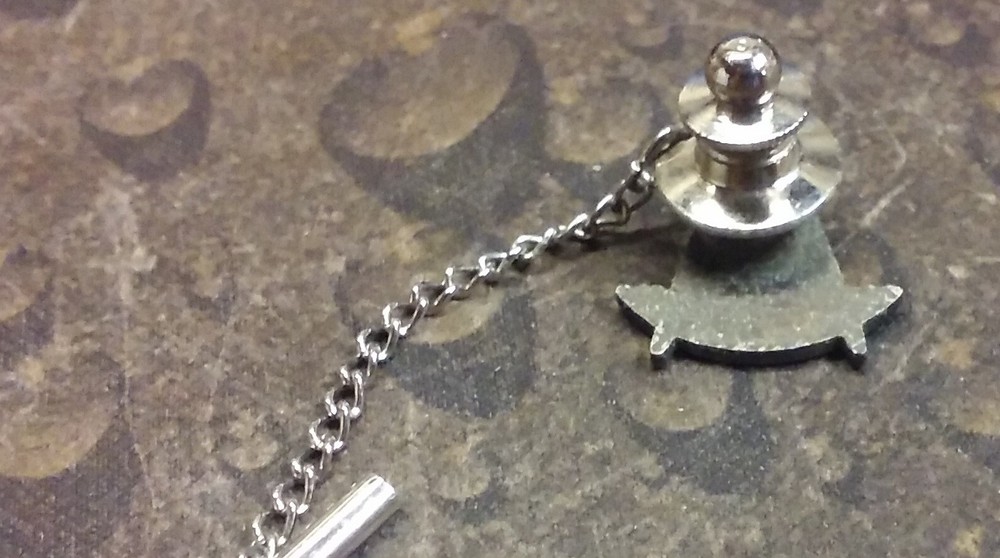 Engineers Compass and Ruler tie tack pin badge