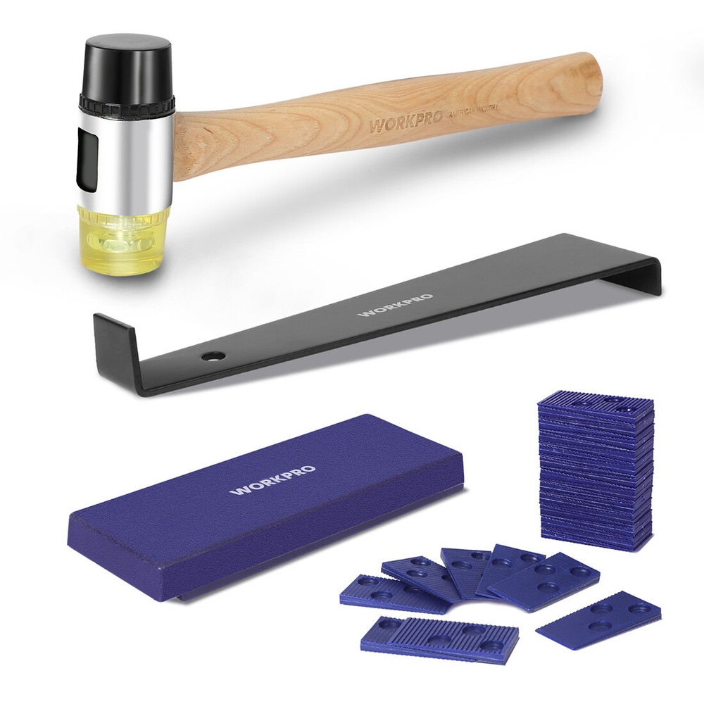 WORKPRO Laminate Wood Flooring Installation Kit Double-Faced Mallet Pull Bar Set