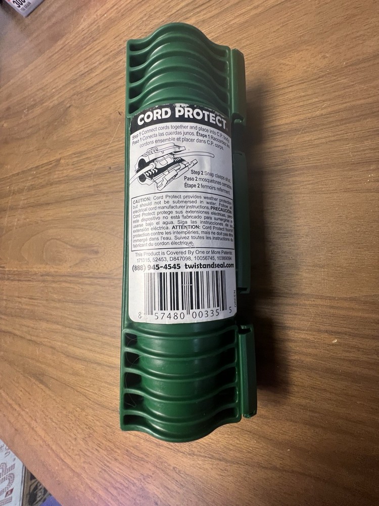 Twist and Seal Electrical Cord Connection Protector Green