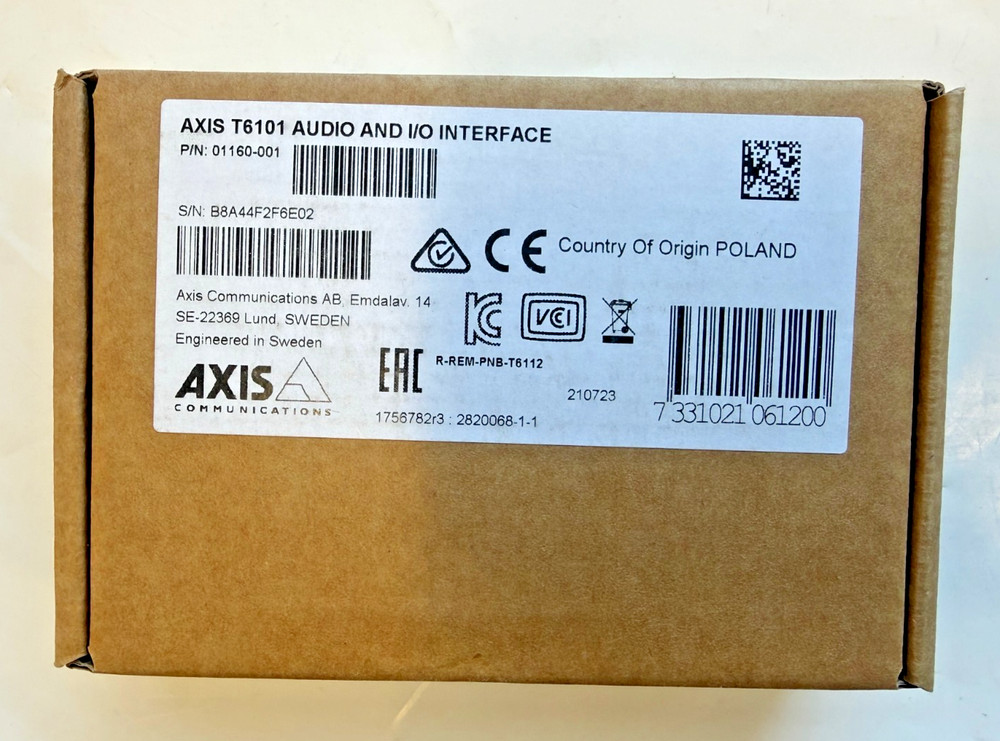 AXIS T6101 Audio and I/O Interface