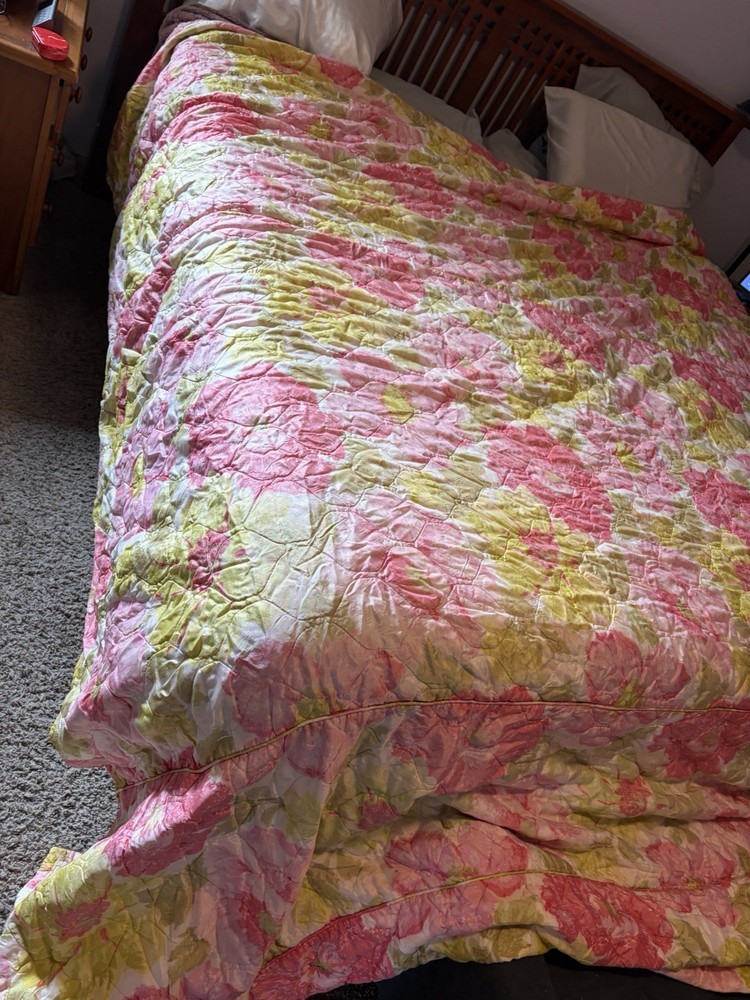 Vintage Floral Bedspread King Size