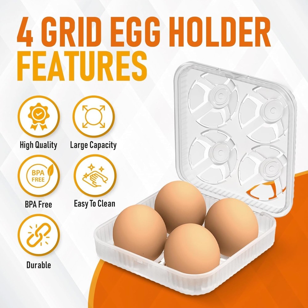 Durable and Stackable Egg Container - Ideal for Outdoor Adventures & Kitchens