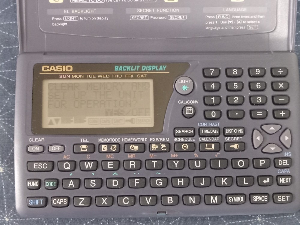 VTG Casio Digital Diary Planner SF-4985 ER 256 KB