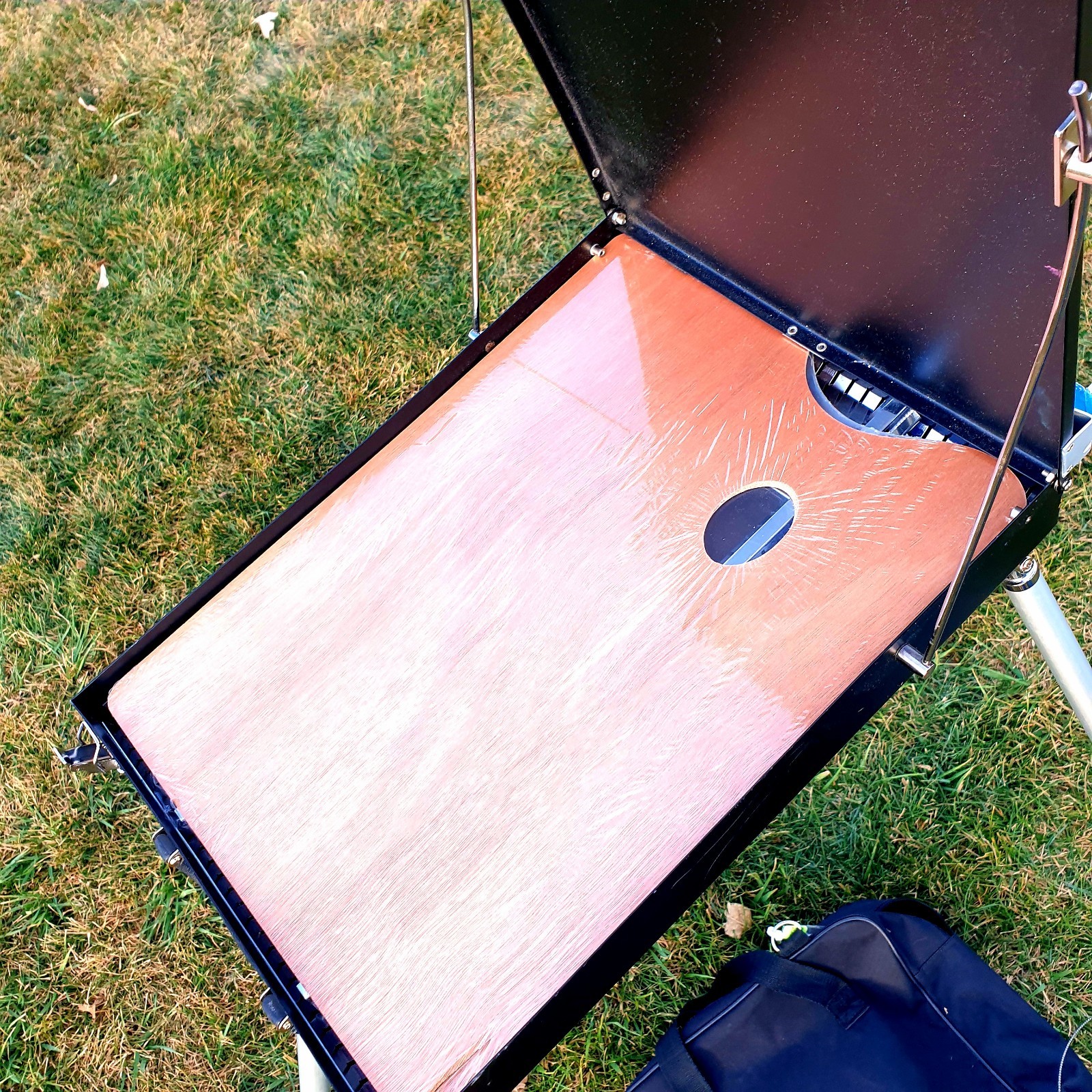 PORTABLE ARTIST EASEL - FULLY ADJUSTABLE STURDY ALUMINUM GREAT CONDITION - ROLFS