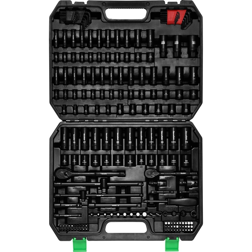 1/4" & 3/8" Dr. Impact Socket Set, 189 Piece Socket Wrench Set Mechanic Tools...