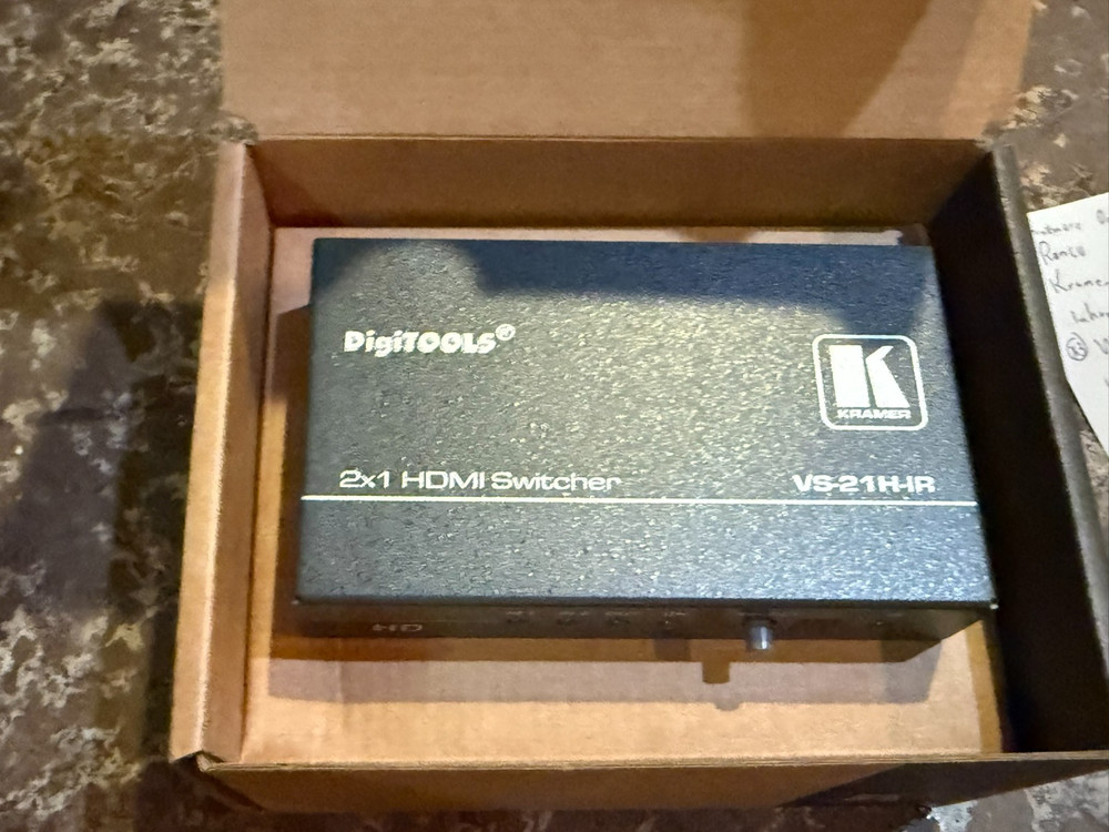 Kramer VS-21H-IR 2X1 HDMI High Performance Switcher Open Box