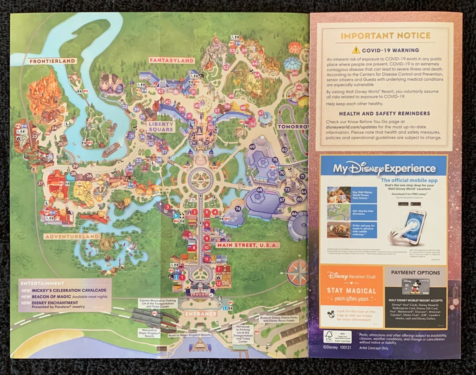 NEW 2025 Walt Disney World Theme Park Guide Maps 4 Current Maps Newest Available