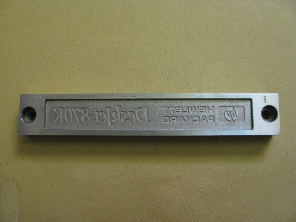 CASE BADGE CASTING MOLD-HP DESKJET 870K PRINTER vintage computer HEWLETT PACKARD