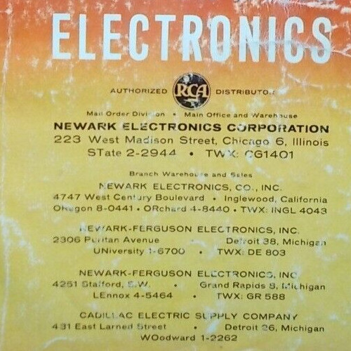 NEWARK ELECTRONICS CATALOG 72 SC 496 pages, 9.5" x 7" FABULOUS REFERENCE Guide*