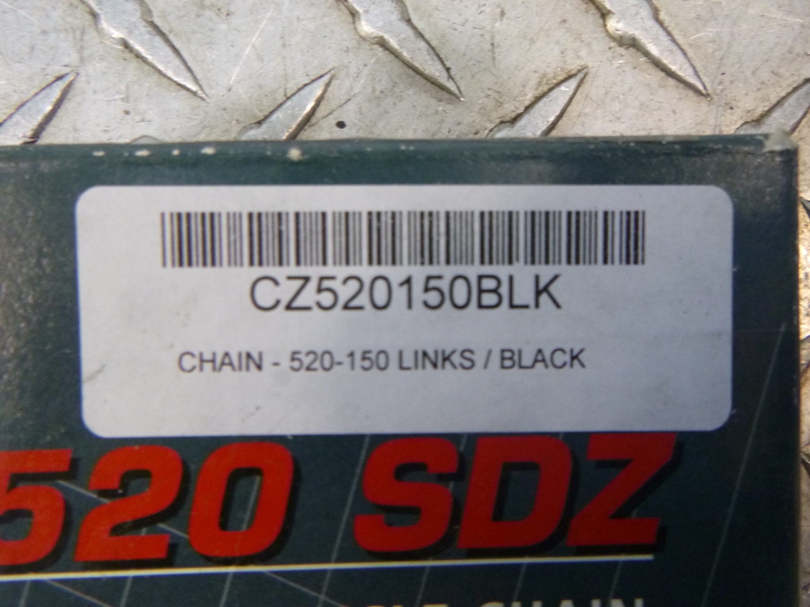 Primary Drive Chain - 520 Pitch 150 Link - CZ Chains SDZ X-Ring - Black NEW