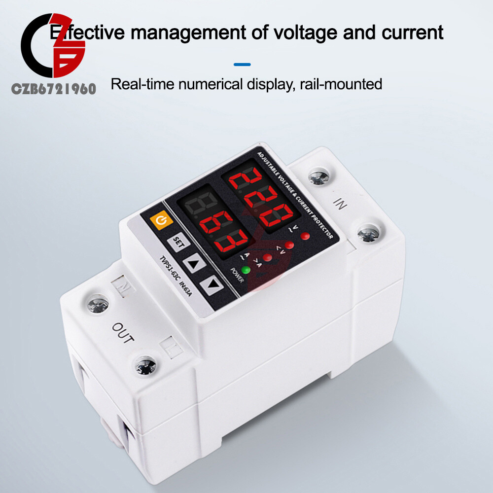 AC220/110V 40/63/80A Over Under Voltage Switch Protector Over Current Protection