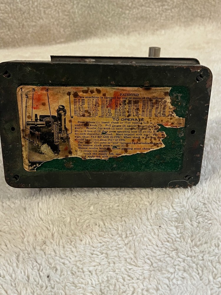 Vintage check writing machine