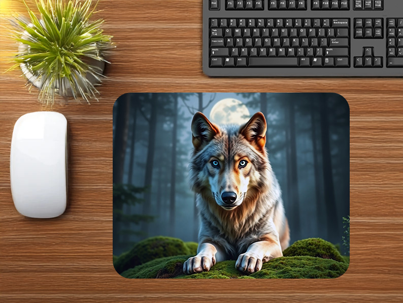 Stunning Wolf Art on a Mouse Pad-Multiple Options Available!