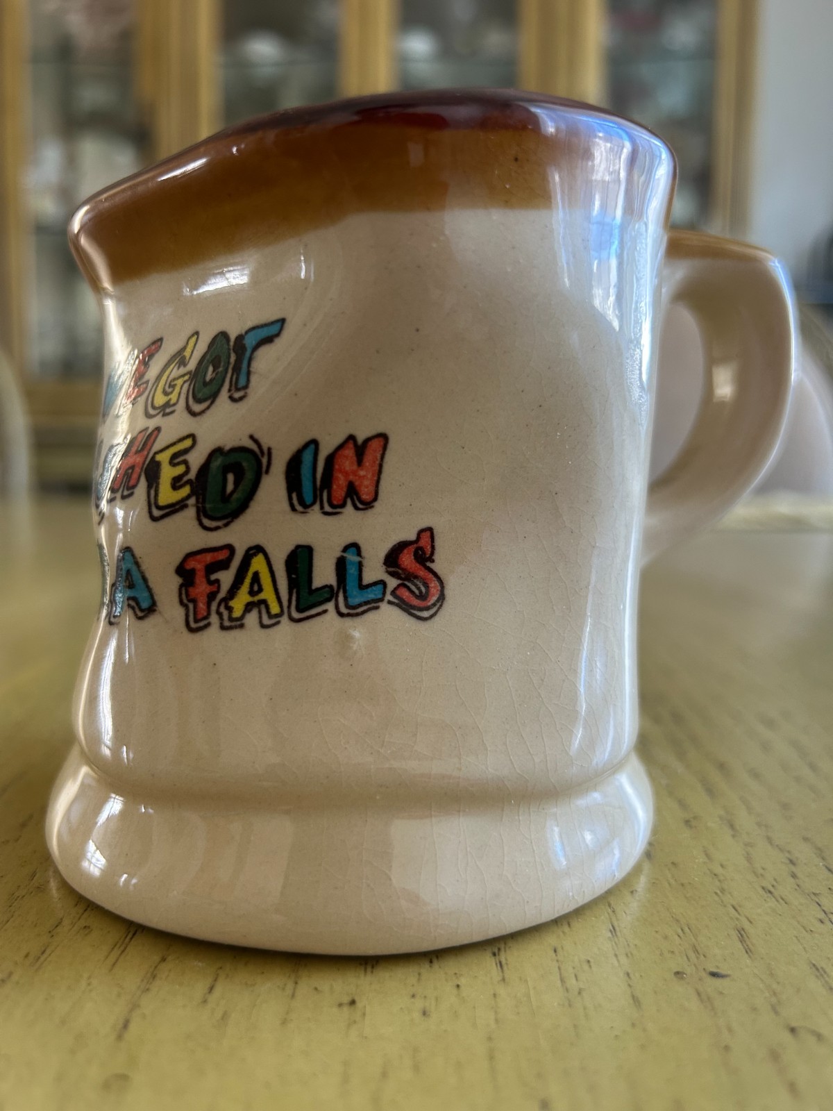 Niagara Falls “I Got Smashed” Twisted Mug Novelty Coffee Cup Souvenir Gift