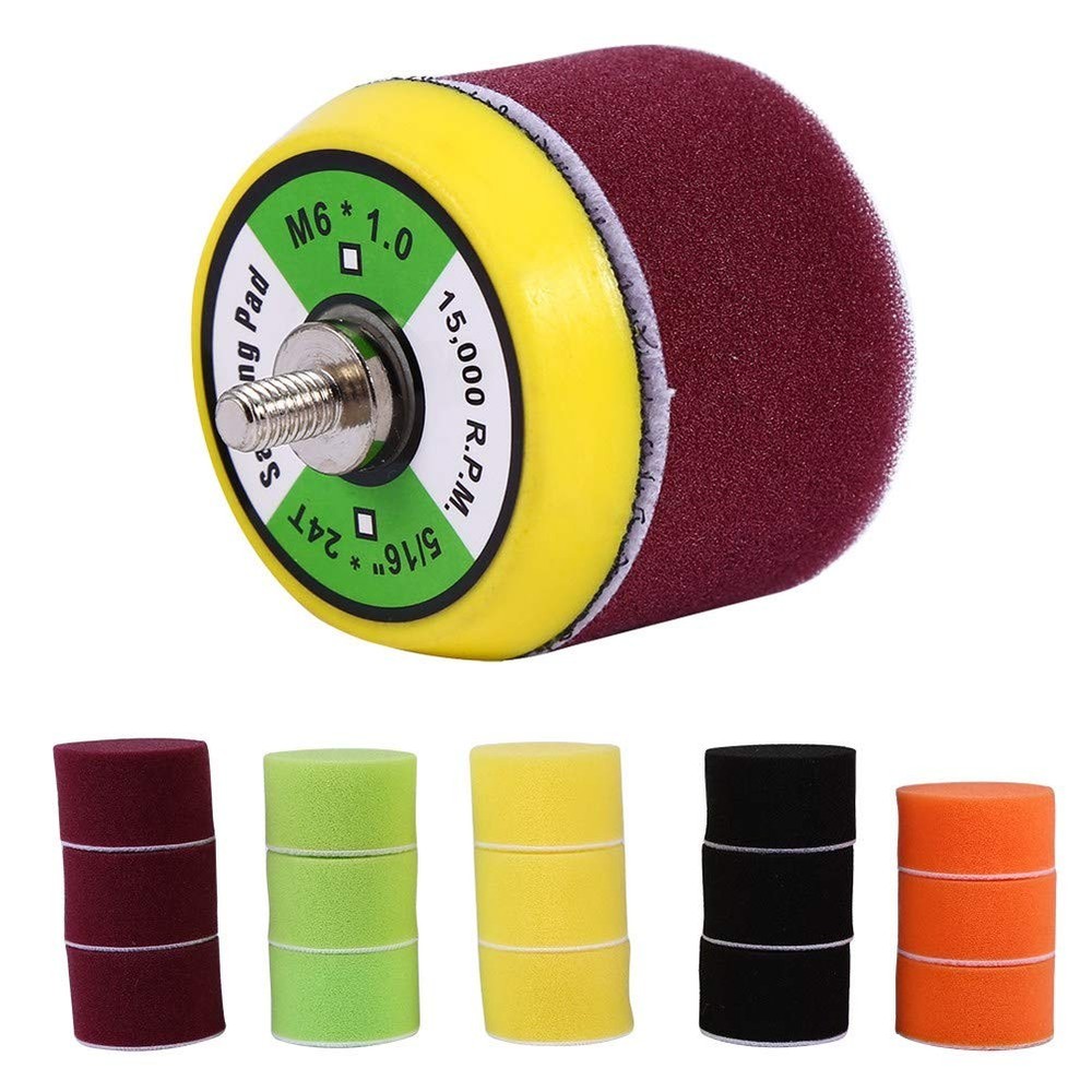 16pcs 2" Buffing Polishing Pad Buffing Pad Kit, Car Sponge Buff Pad Drill Ada...