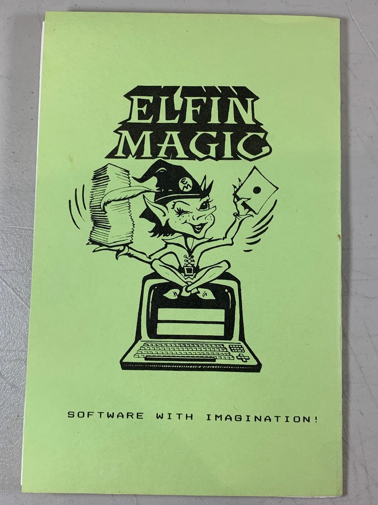 Vintage 1985 Elfin Magic Super 3D Plotter Atari PC Program Manual Graphics