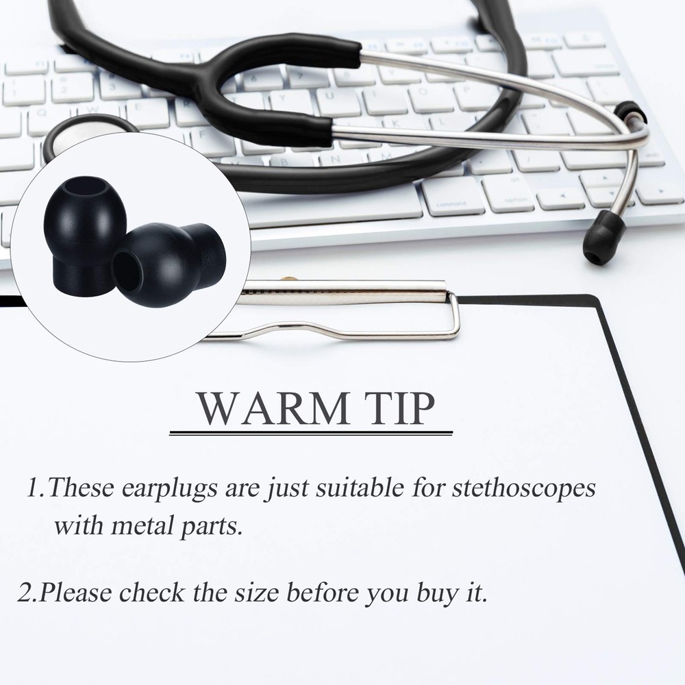 BBTO 36 Pieces Replacement Ear Tips for Stethoscopes, Universal Soft-sealing ...