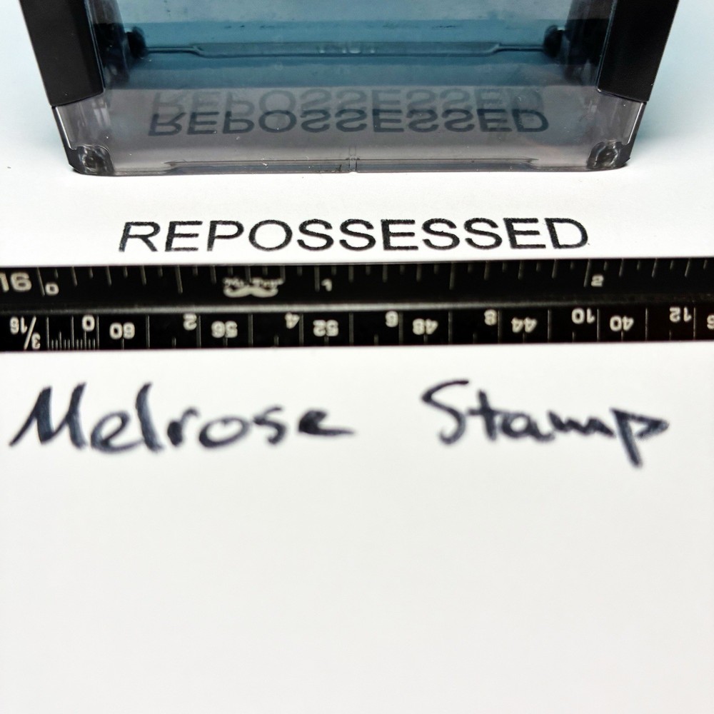 Repossessed Rubber Stamp Black Ink Self Inking Ideal 4913