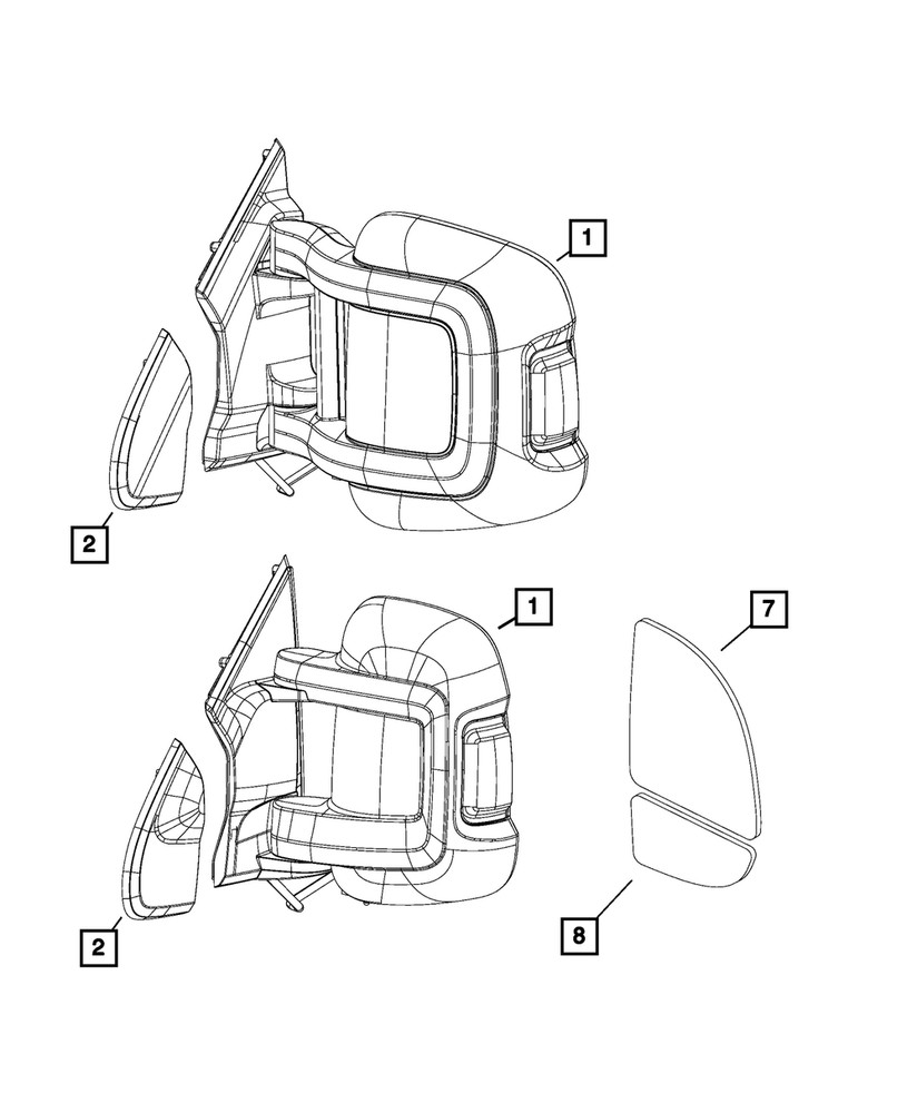 Genuine Mopar Mirror Bezel Right 5MH52JXWAA