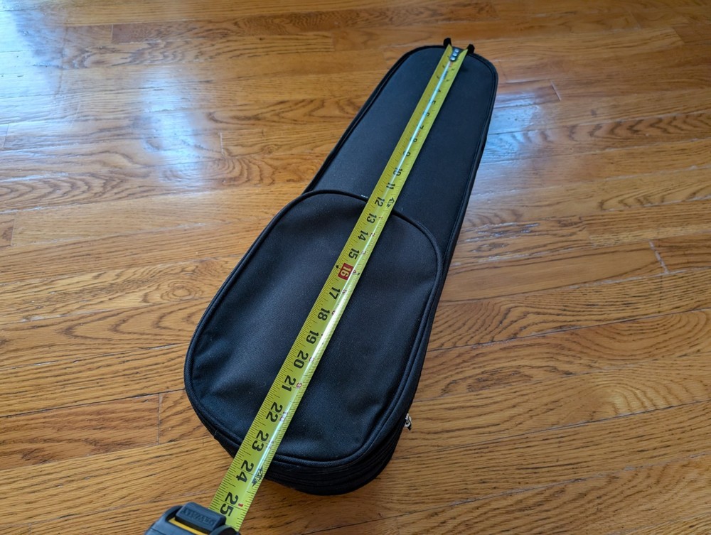 Uke Crazy Ukulele Black Carrying Case Semi-Rigid for Kala