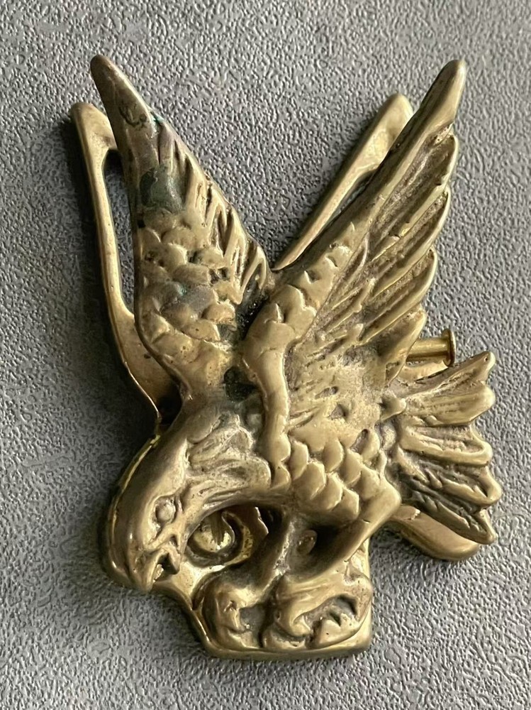 Vintage Solid Brass Eagle Paper Memo Letter Note Clip Paperweight 3"x2" Office