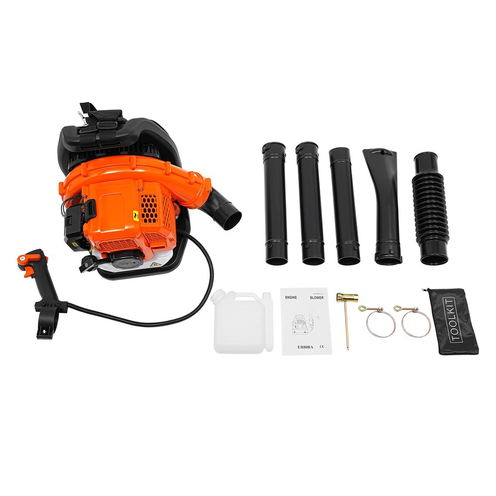 Backpack Leaf Blower 2-Stroke Backpack Lawn Grass Blower Adjustable Air Volume