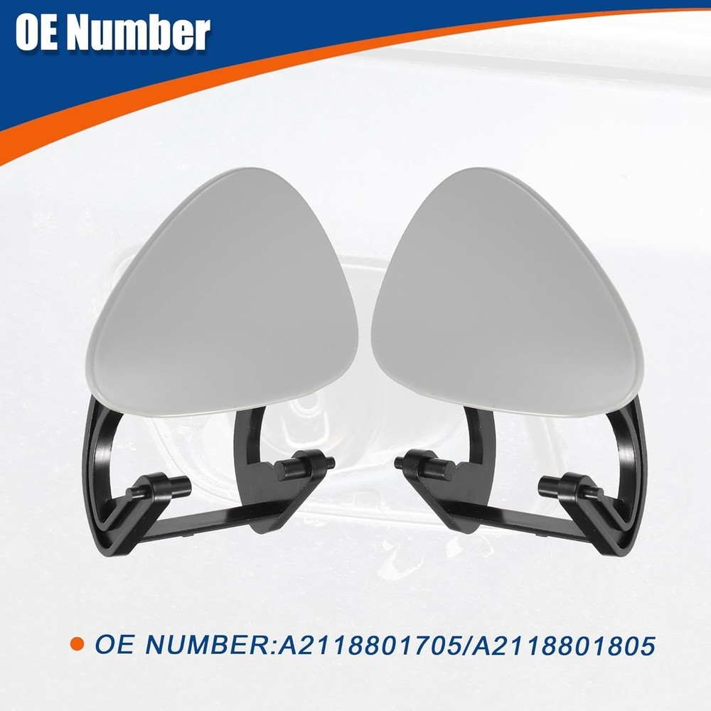 Front Left Right Headlight Washer Spray Nozzle Cover for Mercedes Benz E