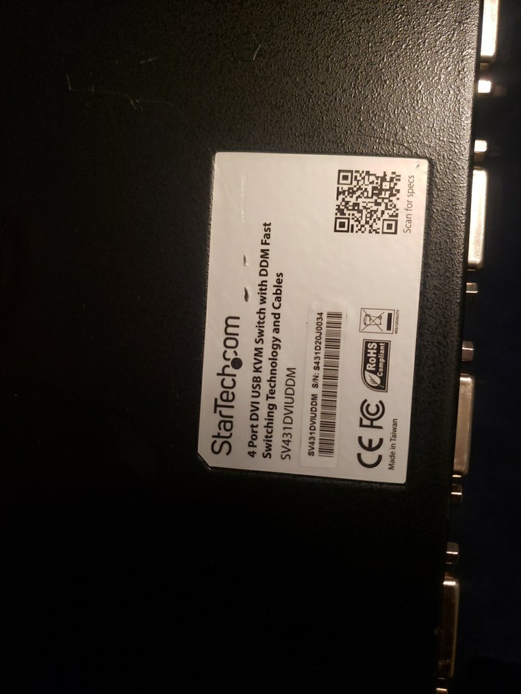 STARTECH SV431DVIUDDM 4-Port HDMI KVM Switch