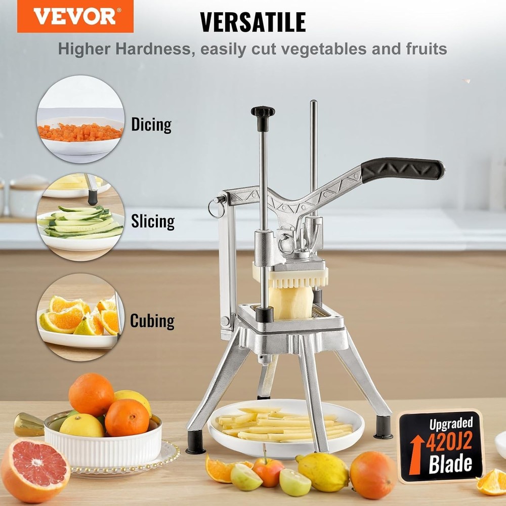 Effortless Vegetable Dicer with Replacement Blades - Ideal for Home Kitchen