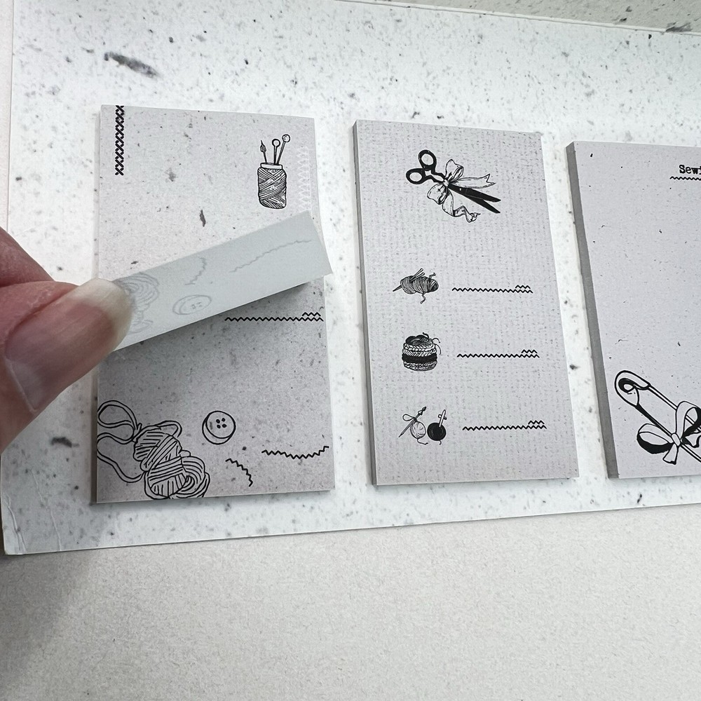 Sewing Sticky Note Memo Pads Scrapbooking