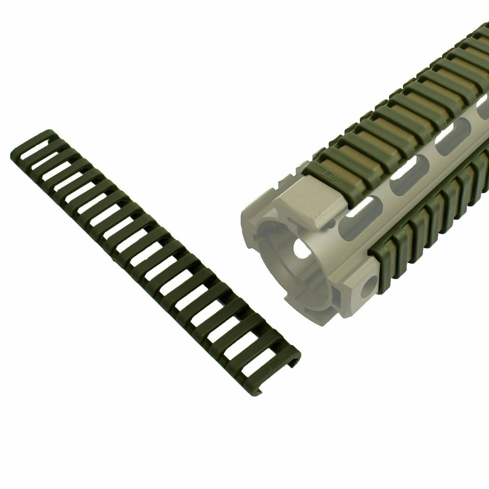 8 Pieces Heat Resistant Weaver Picatinny Ladder Rail Cover - OD Green