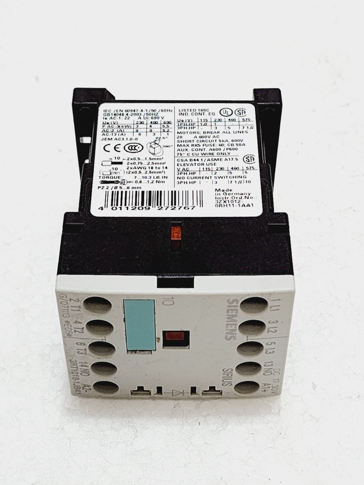 SIEMENS 3RT1016-1JB41 POWER CONTACTOR