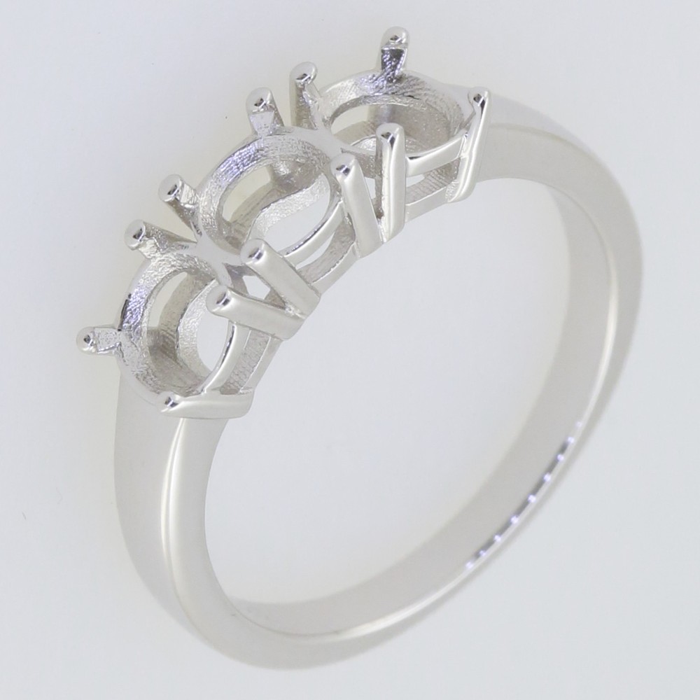 Sterling Silver Semi Mount Ring Setting Round RD 5.5mm