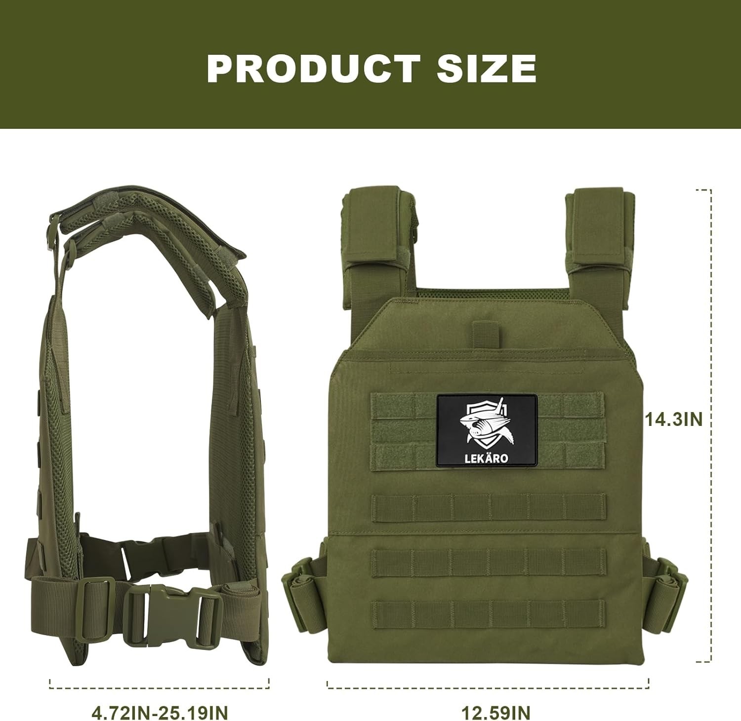 Adjustable Tactical Weighted Vest for Men & Women – Comfort Fit for HIIT & Ru...