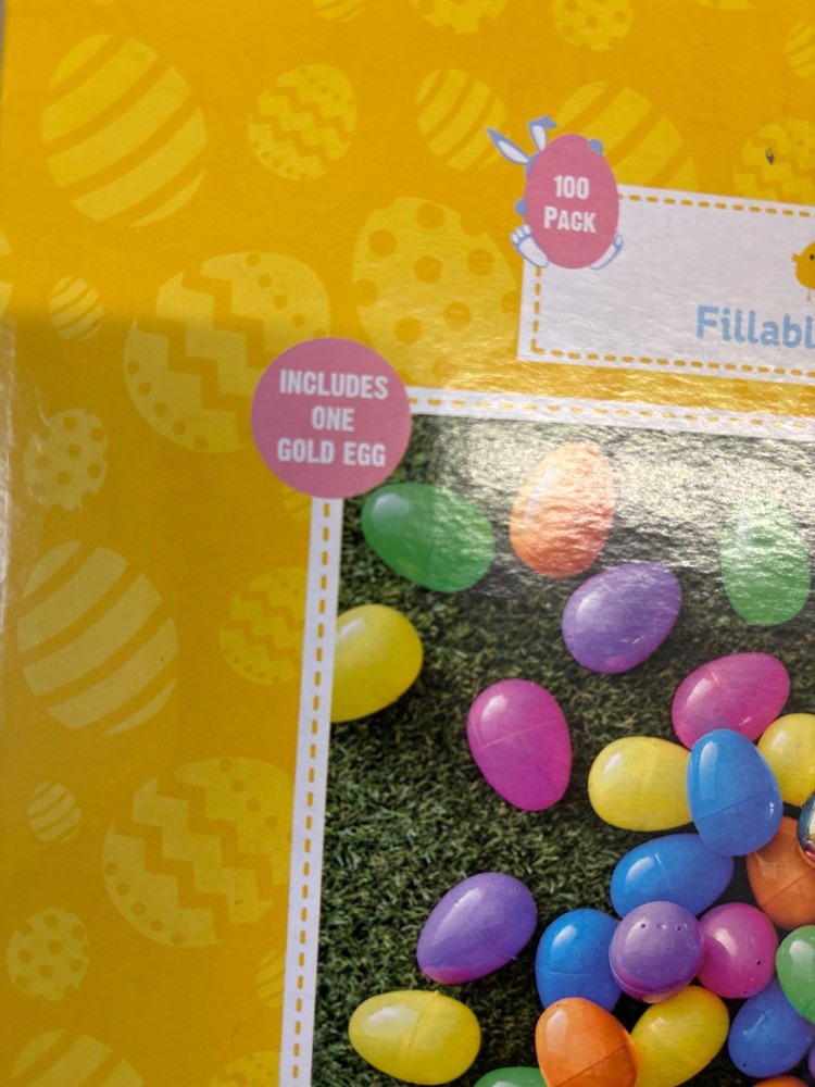 2 X HOBBYCRAFT 100 PACK REFILLABLE EGGS(INCLUDE 1 GOLD EGG) EASTER EGG HUNT