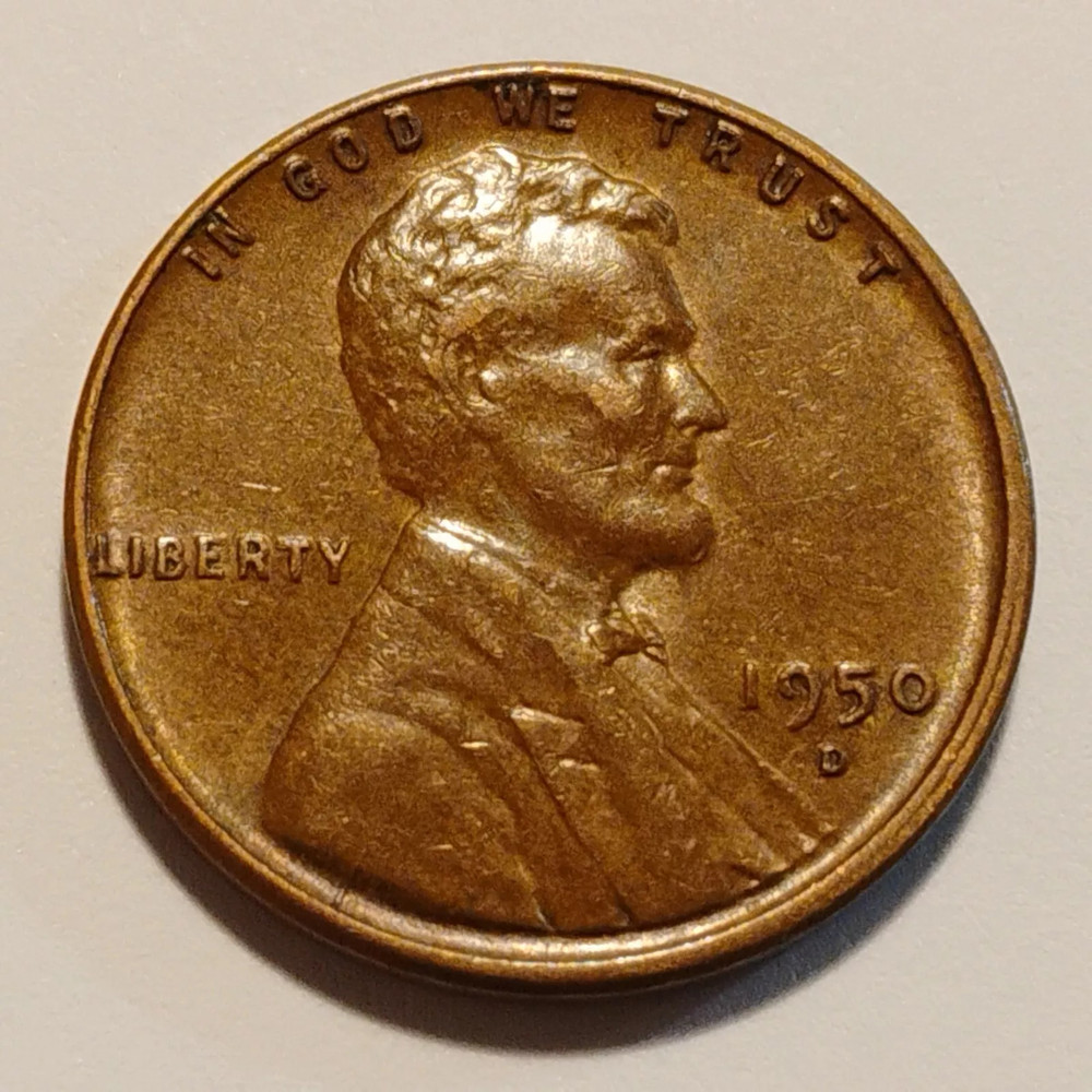 1950 D - BN - COPPER - 1 - 3.15 GRAMS