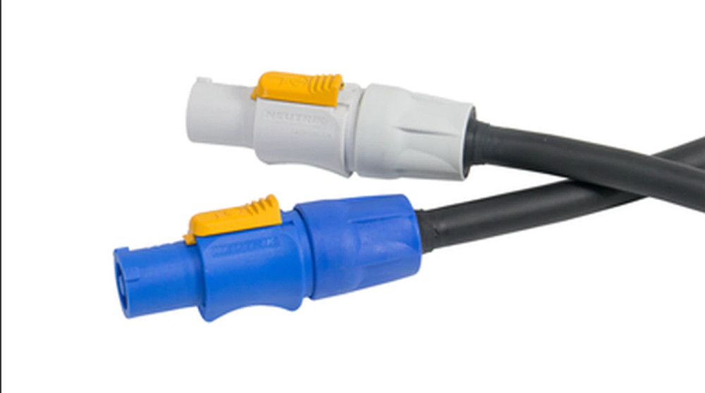 PowerCON Blue/Grey Extension Cable 12AWG, 5 ft