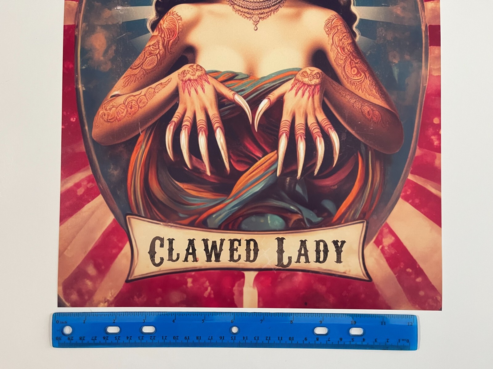 Clawed Lady Freak Show Poster Circus Art Retro Carnival Freakshow Posters