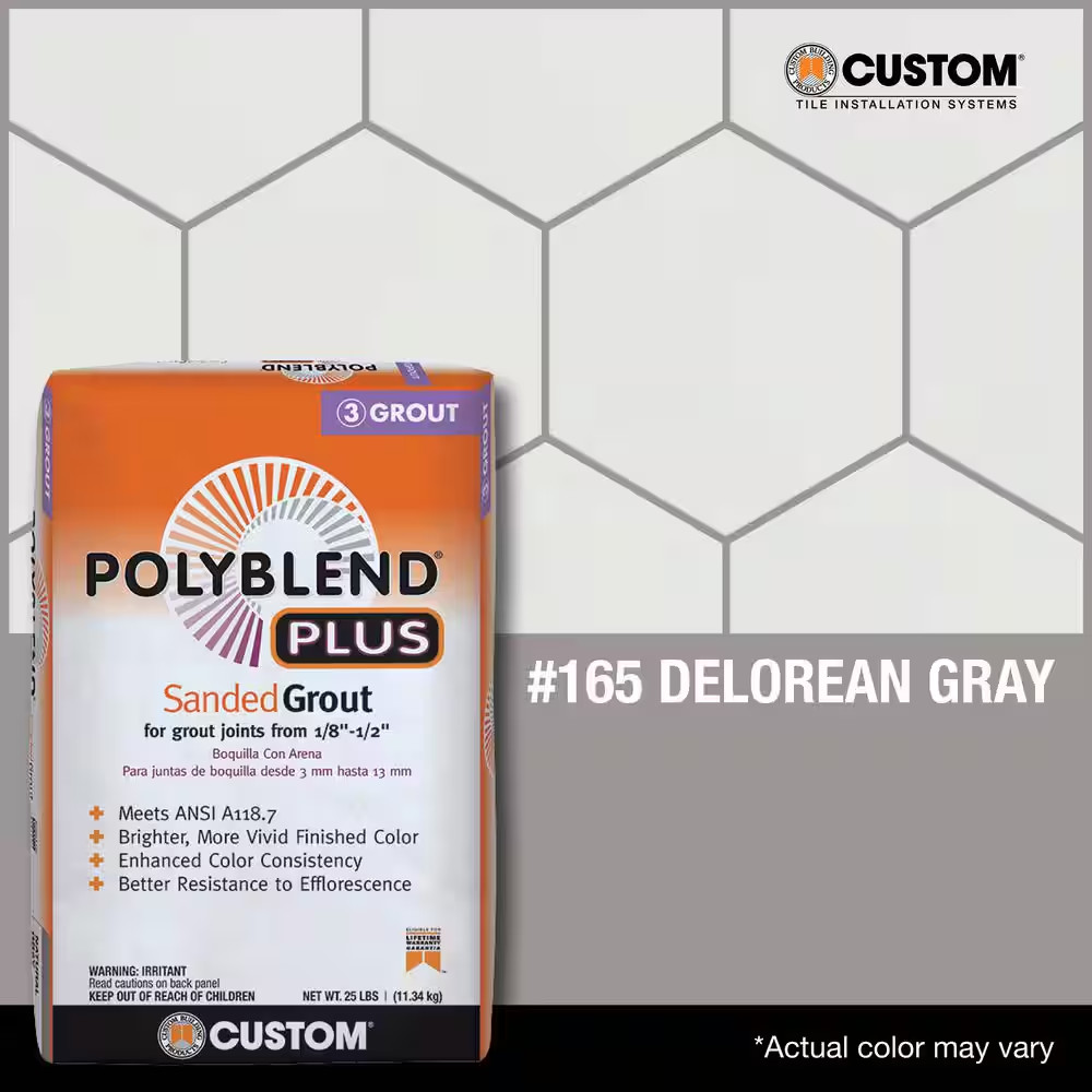 Polyblend Plus #165 Delorean Gray 25 lb. Sanded Grout