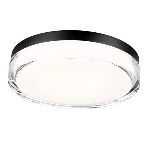 Flush Mount Ceiling Light Fixture Crystal Sytle, 3CCT LED Ceiling 12 inch