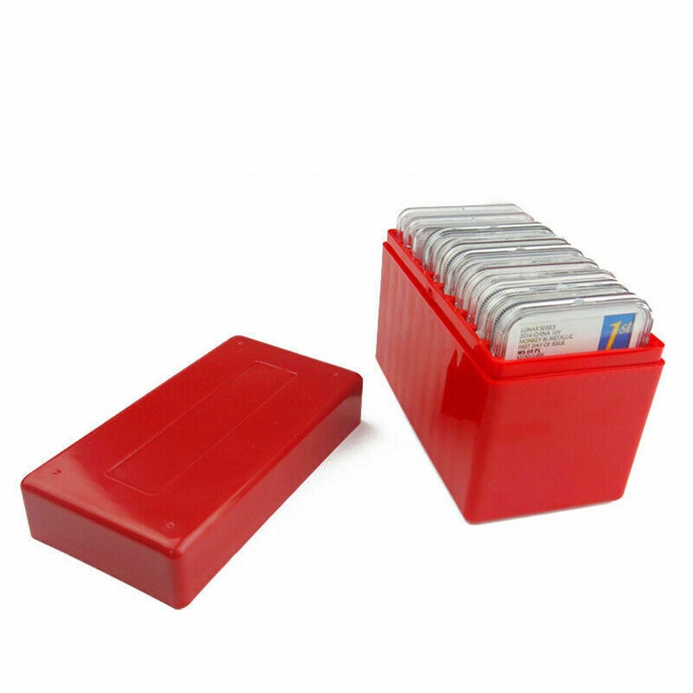 Plastic Case 10 Pack Certified PCGS NGC Slabs Coin Holders Storage Box Shell