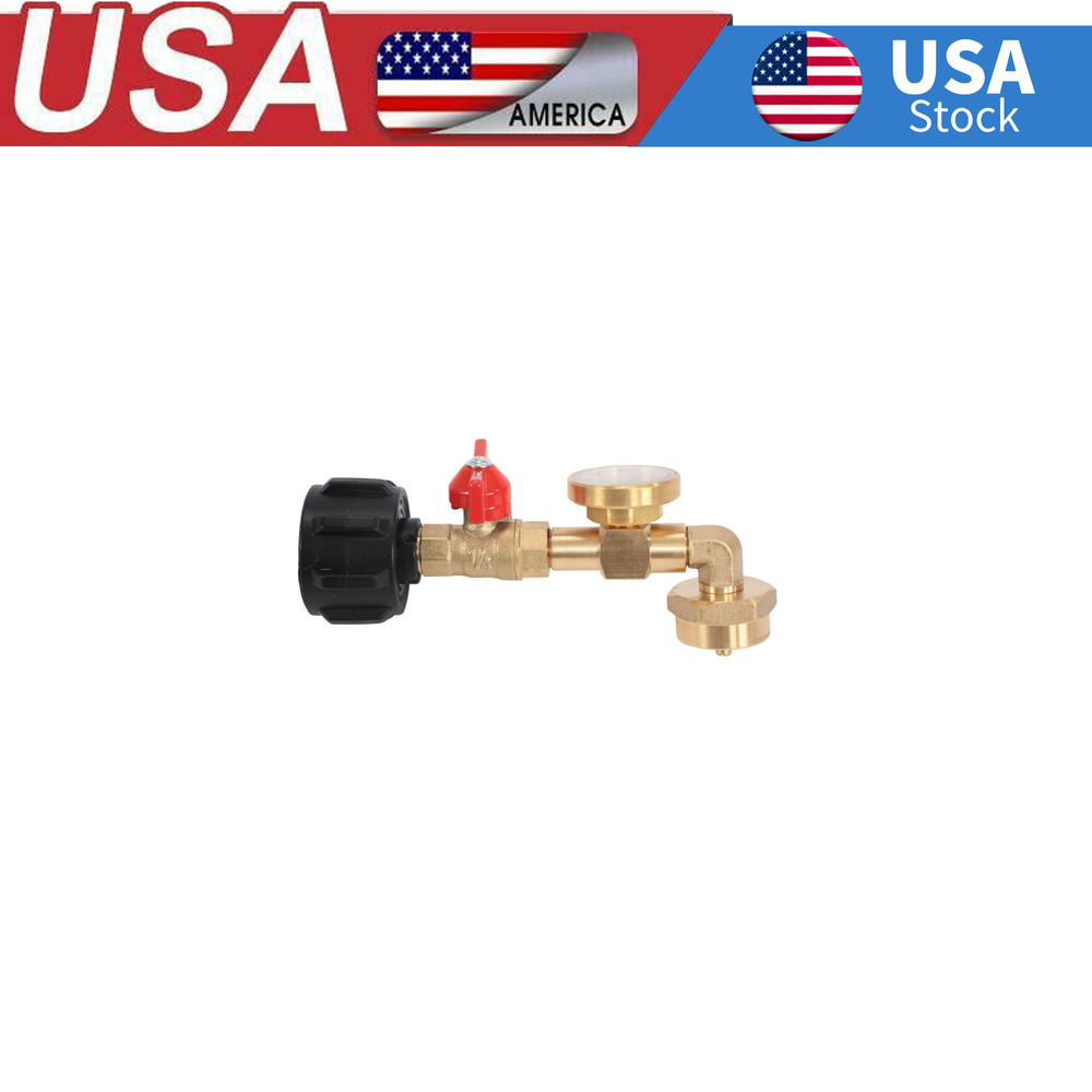 With Gauge & Control Valve for Propane Bottle Refill Adapter