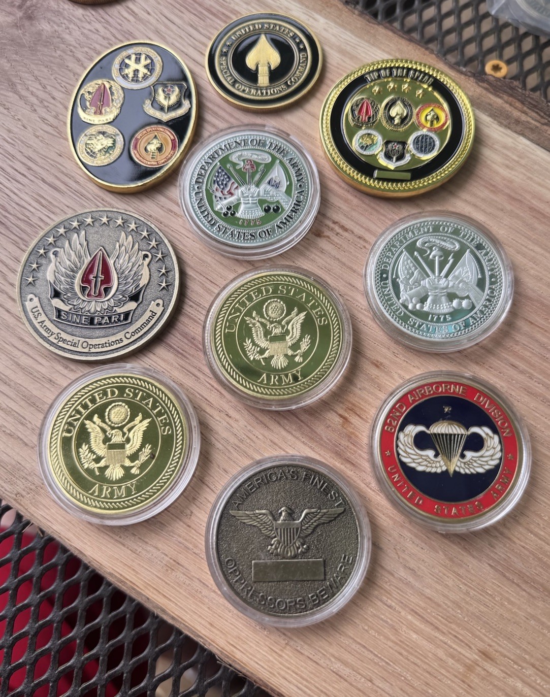 United States Army Special Forces And Command Coin Set Airborne Ranger Delta SoF