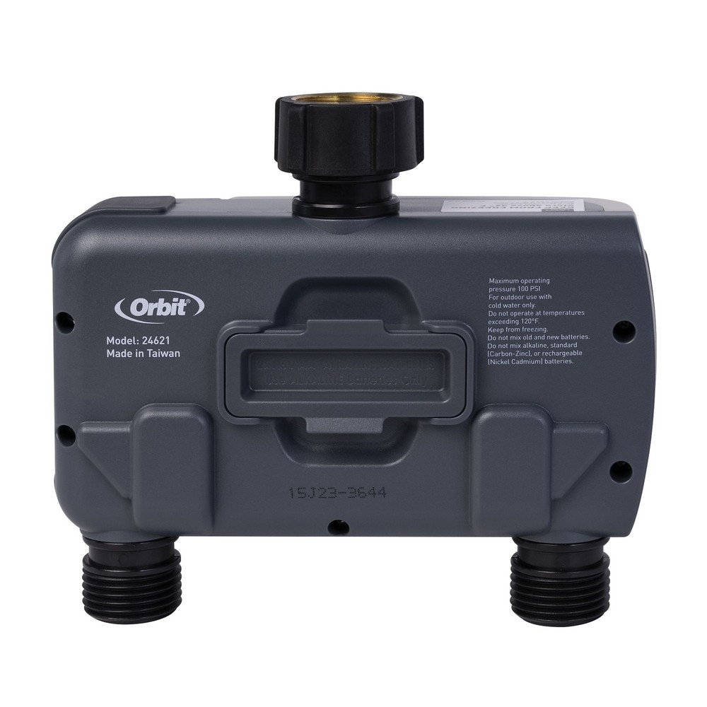 2-Outlet Programmable Hose Faucet Timer