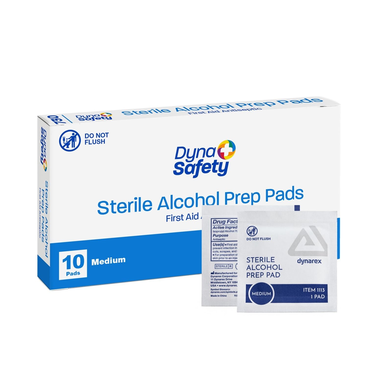 DynaSafety 100 Sterile Alcohol Prep Pads - Perfect for Home & Professional Use