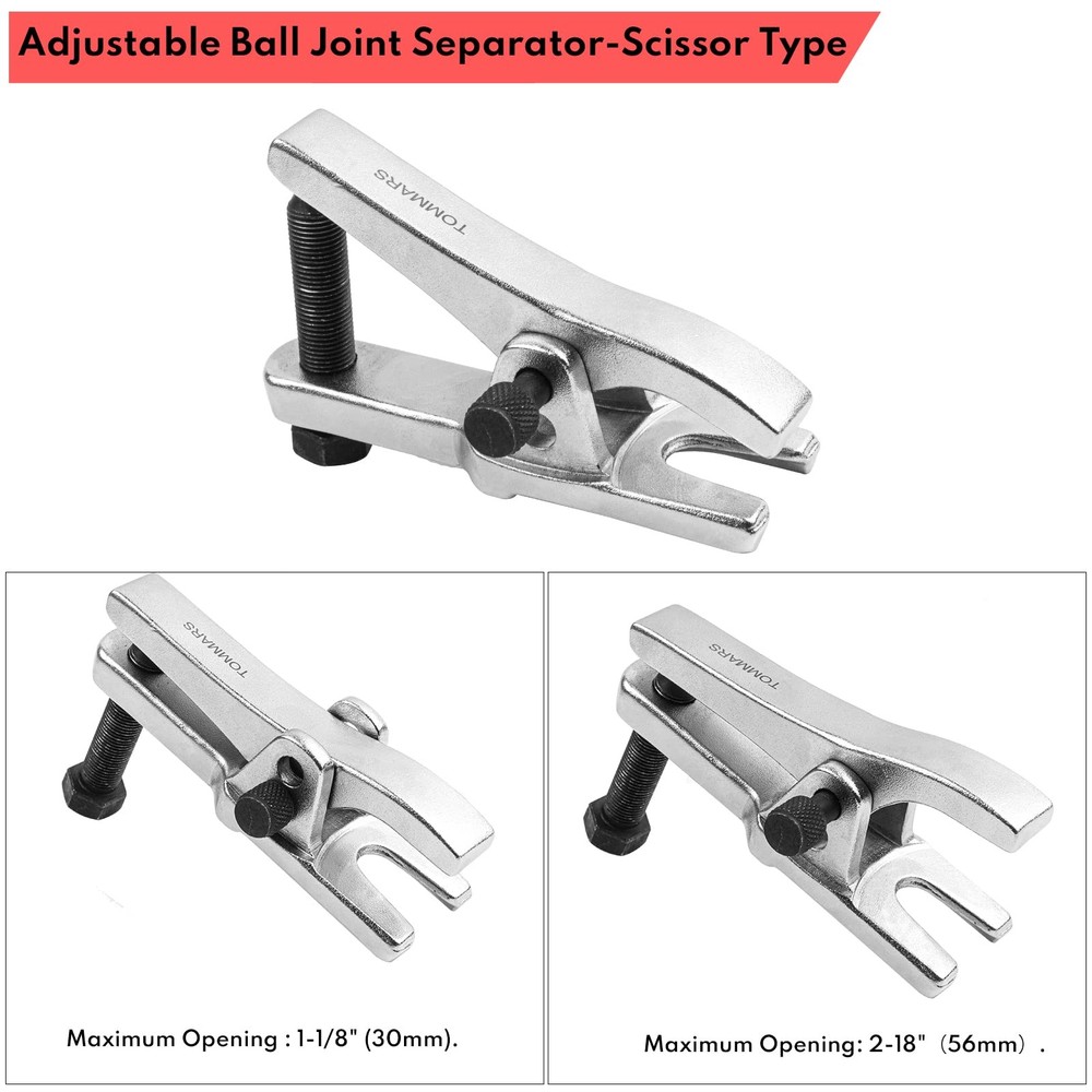 TOMMARS Ball Joint Separator, Tie Rod End Tool Pitarm Arm Puller for Front En...